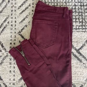 Burgundy LOFT jeggings